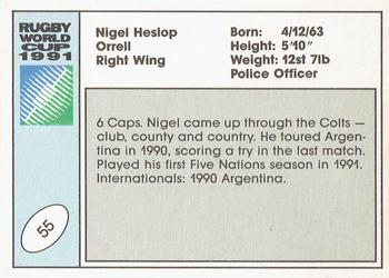 1991 Regina Rugby World Cup #55 Nigel Heslop Back